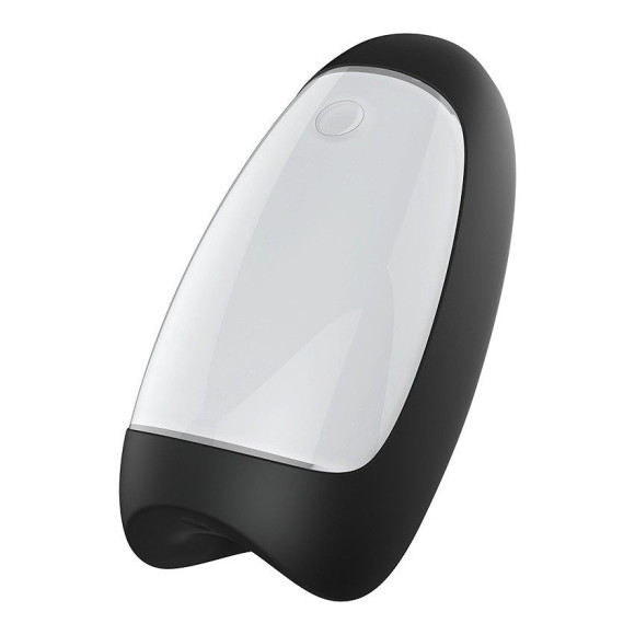 Черно-белый сквозной вибромастурбатор Hercules Черно-белый сквозной вибромастурбатор Hercules