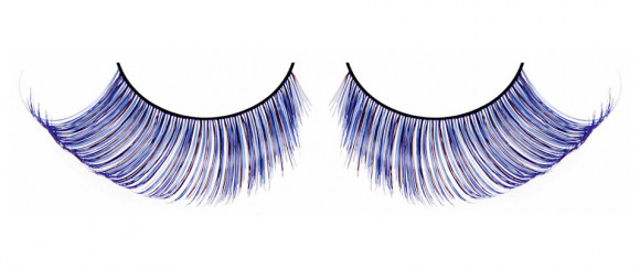 Светло-синие ресницы-перья