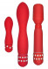 Набор красных вибраторов DIAMOND TRIPLE PLEASURE PACK