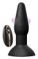 Черный анальный стимулятор с вибрацией и пультом ДУ - 14,9 см. Черный анальный стимулятор с вибрацией и пультом ДУ - 14,9 см.
