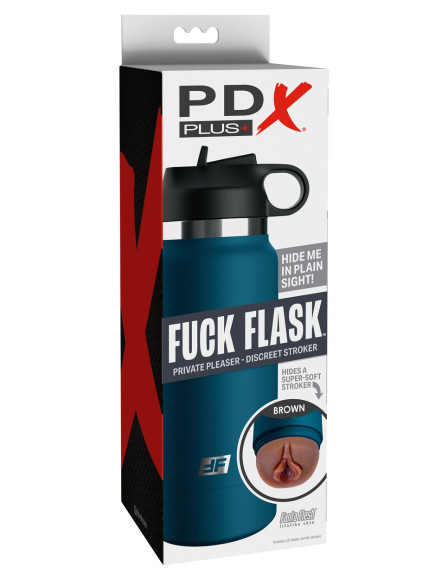 Смуглый мастурбатор-вагина в синей колбе F*ck Flask Смуглый мастурбатор-вагина в синей колбе F*ck Flask