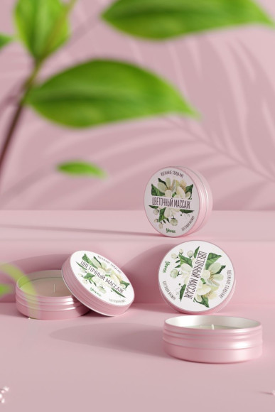 Массажная свеча «Цветочный массаж» с ароматом жасмина - 30 мл. Массажная свеча «Цветочный массаж» с ароматом жасмина - 30 мл.