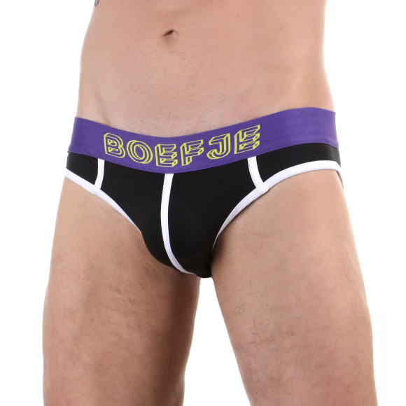 Черные сексуальные трусы-джоки на широкой резинке Черные сексуальные трусы-джоки на широкой резинке