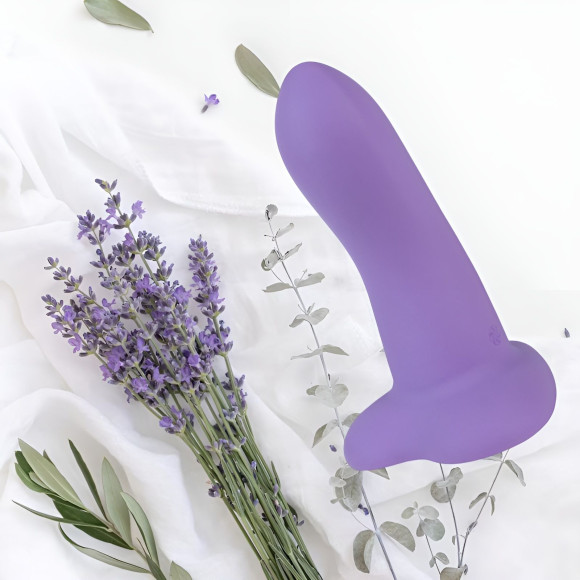 Фиолетовый нереалистичный дилдо Emotional Plus - 13 см. Фиолетовый нереалистичный дилдо Emotional Plus - 13 см.