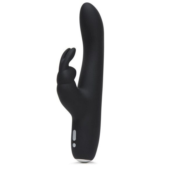 Черный вибратор с клиторальным отростком Greedy Girl Slimline Rabbit Vibrator - 22,8 см. Черный вибратор с клиторальным отростком Greedy Girl Slimline Rabbit Vibrator - 22,8 см.