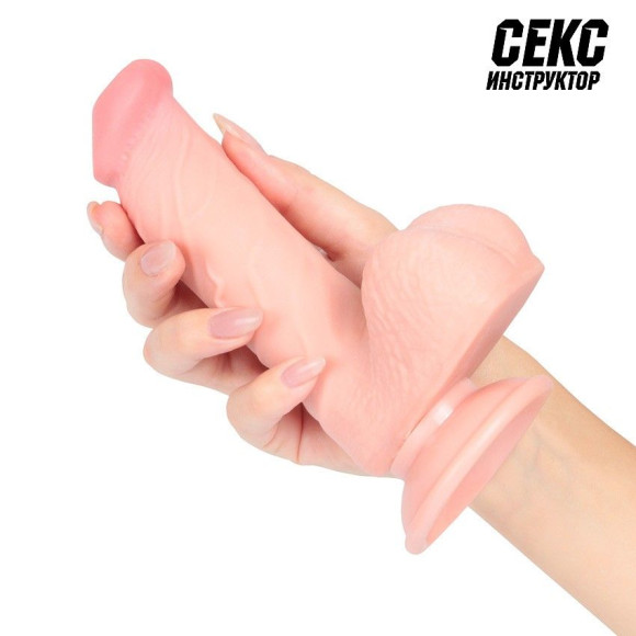 Телесный фаллоимитатор на подошве-присоске - 17,5 см. Телесный фаллоимитатор на подошве-присоске - 17,5 см.