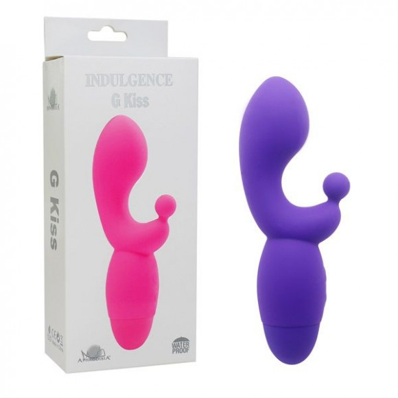 Фиолетовый вибратор INDULGENCE G Kiss - 16,5 см. Фиолетовый вибратор INDULGENCE G Kiss - 16,5 см.