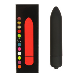 Черная гладкая вибропуля «Оки-Чпоки» - 9 см. Черная гладкая вибропуля «Оки-Чпоки» - 9 см.