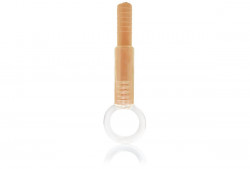 Оранжевый ультратонкий вибратор в виде стика с эластичным силиконовым кольцом Оранжевый ультратонкий вибратор в виде стика с эластичным силиконовым кольцом