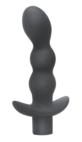 Серый анальный вибромассажёр Naughty - 14,5 см. Серый анальный вибромассажёр Naughty - 14,5 см.