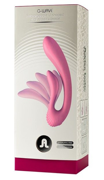 Розовый вибромассажёр G-wave с гибким клиторальным отростком - 18 см. Розовый вибромассажёр G-wave с гибким клиторальным отростком - 18 см.