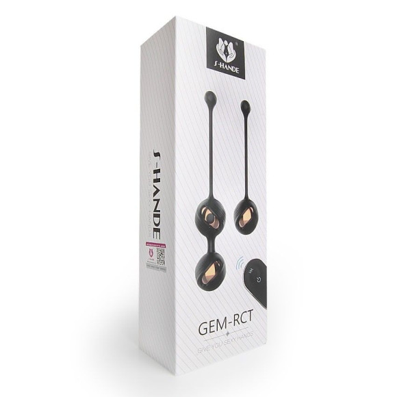 Набор из 2 черных виброшариков Gem-Rct Набор из 2 черных виброшариков Gem-Rct