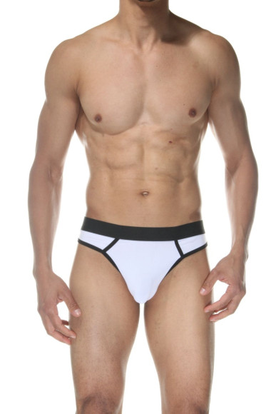 Белые мужские трусы-стринги Белые мужские трусы-стринги