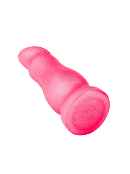 Розовая анальная пробочка с приплюснутым кончиком - 13 см. Розовая анальная пробочка с приплюснутым кончиком - 13 см.