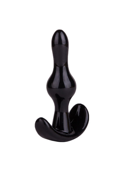 Черная анальная пробка с зауженным кончиком - 9 см. Черная анальная пробка с зауженным кончиком - 9 см.