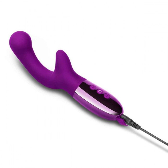 Фиолетовый вибромассажер с двумя моторами Le Wand XO - 19 см. Фиолетовый вибромассажер с двумя моторами Le Wand XO - 19 см.