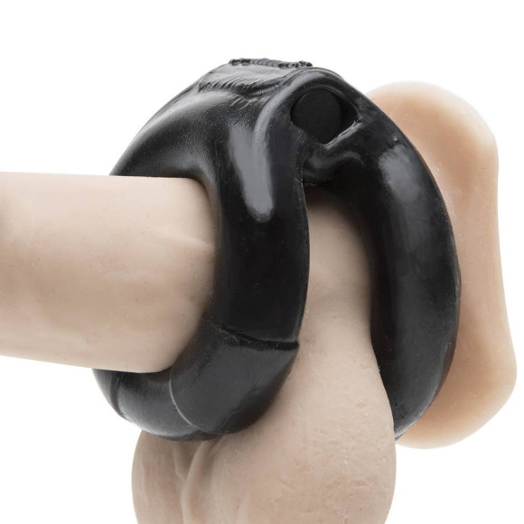 Чёрное эрекционное виброкольцо Eight Чёрное эрекционное виброкольцо Eight