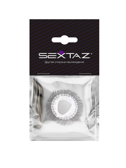 Эластичное эрекционное кольцо с длинными черными «ресничками» Эластичное эрекционное кольцо с длинными черными «ресничками»