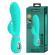 Бирюзовый вибратор-кролик с рёбрышками Prescott - 20 см. Бирюзовый вибратор-кролик с рёбрышками Prescott - 20 см.