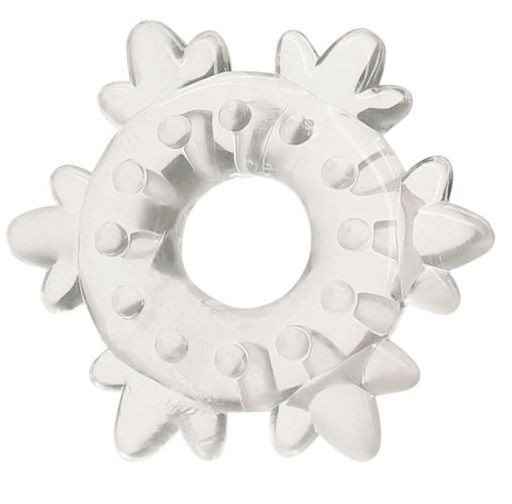 Прозрачное кольцо Heavy Cock Ring Ice Flower
