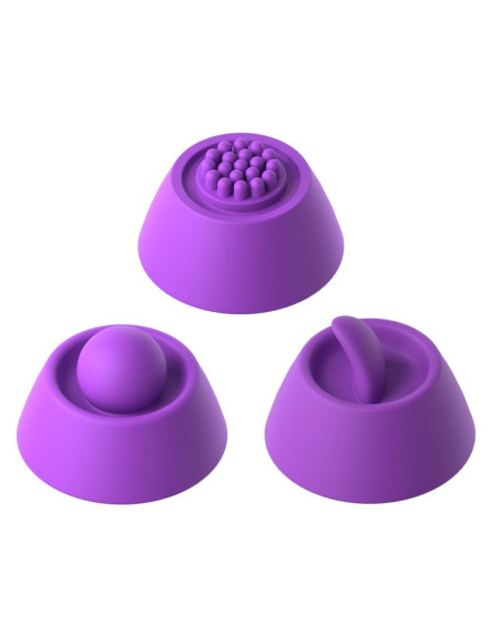 Фиолетовый вибратор с тройной стимуляцией Intimotion Pulse Pro - 24 см.