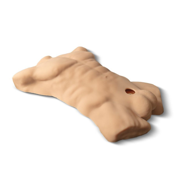 Телесный мужской торс с фаллоимитатором SILEXD Apollo L 7 