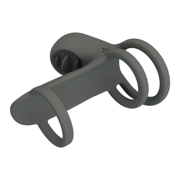 Серая насадка на пенис с 12 режимами вибрации Серая насадка на пенис с 12 режимами вибрации