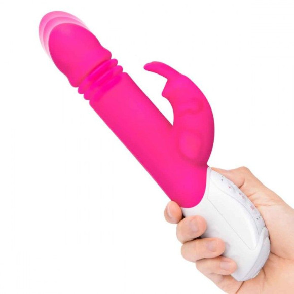 Розовый пульсирующий вибромассажер G-Spot Thrusting Rabbit - 24 см. Розовый пульсирующий вибромассажер G-Spot Thrusting Rabbit - 24 см.