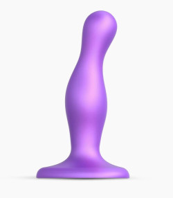 Фиолетовая насадка Strap-On-Me Dildo Plug Curvy size S