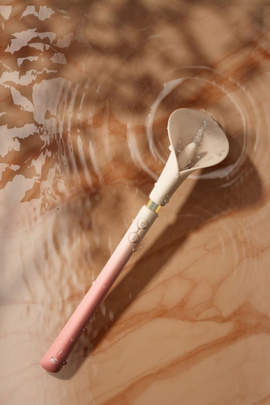 Розовый двусторонний вибромассажёр Calla