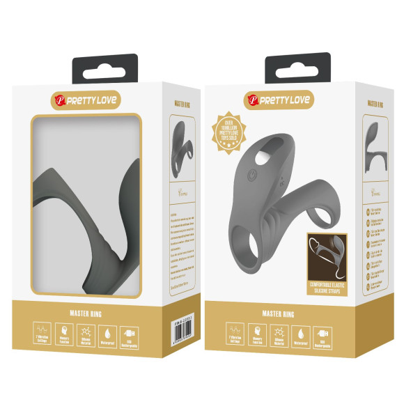 Серая насадка для пениса с вибростимуляцией Серая насадка для пениса с вибростимуляцией