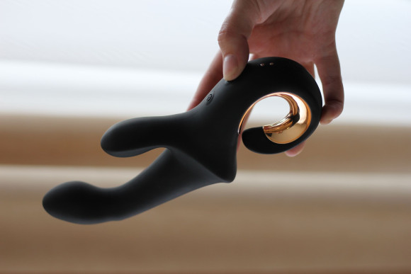 Черный вибратор-кролик Mystery - 22,5 см.