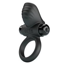 Черное эрекционное кольцо с вибрацией Adrien Черное эрекционное кольцо с вибрацией Adrien