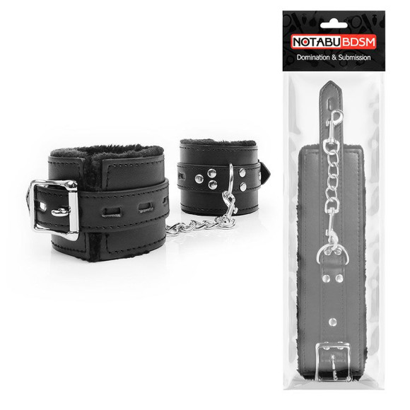 Черные наручники на металлических карабинах Черные наручники на металлических карабинах