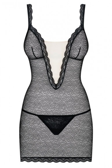 Соблазнительная сорочка из двух видов материала