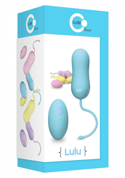 Голубое виброяйцо LULU WIRELESS REMOTE EGG с пультом ДУ