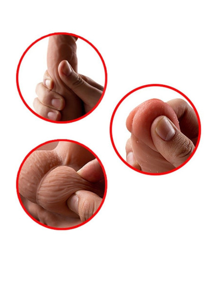 Телесный мужской торс с вибрацией и возвратно-поступательными движениями Bartlett