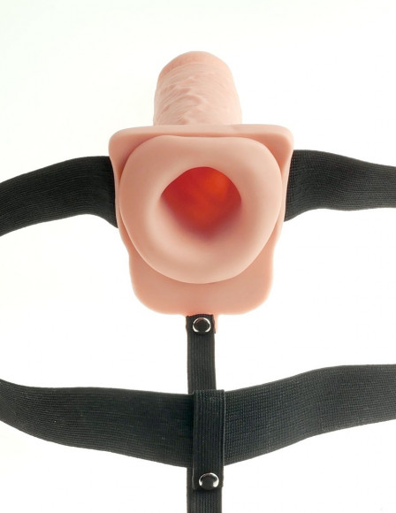Телесный перезаряжаемый вибрострапон 11 Hollow Rechargeable Strap-on with Balls - 30 см. Телесный перезаряжаемый вибрострапон 11 Hollow Rechargeable Strap-on with Balls - 30 см.