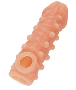 Телесная закрытая насадка с шариками Cock Sleeve 010 Size L - 17,6 см. Телесная закрытая насадка с шариками Cock Sleeve 010 Size L - 17,6 см.