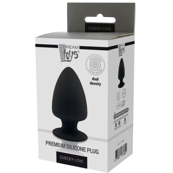 Черная анальная пробка PREMIUM SILICONE PLUG S - 9 см. Черная анальная пробка PREMIUM SILICONE PLUG S - 9 см.