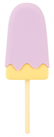 Сиреневый мини-вибратор в форме пломбира Vibrating Popsicle
