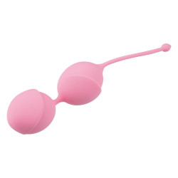 Розовые вагинальные шарики из силикона с мягким хвостиком Розовые вагинальные шарики из силикона с мягким хвостиком