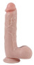 Телесный реалистичный фаллоимитатор с мошонкой Real - 21 см.