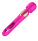 Розовый двусторонний wand-вибратор с функцией фингеринга - 26 см. Розовый двусторонний wand-вибратор с функцией фингеринга - 26 см.