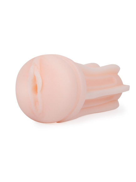 Телесный мастурбатор-вагина в пластиковой колбе Телесный мастурбатор-вагина в пластиковой колбе
