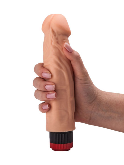 Гелевый вибратор с чётко прорисованной головкой - 18,5 см. Гелевый вибратор с чётко прорисованной головкой - 18,5 см.