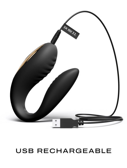 Черный вибратор для пар Perfect Lover с пультом ДУ Черный вибратор для пар Perfect Lover с пультом ДУ