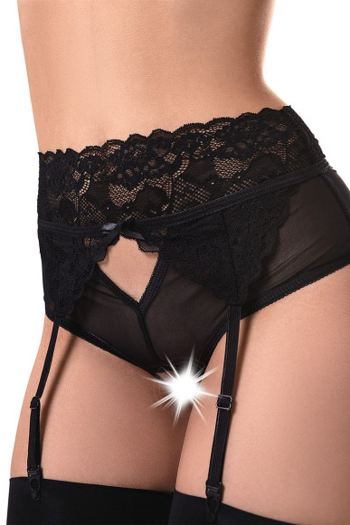 Эротические кружевные трусики-пояс c высокой посадкой Iveta Эротические кружевные трусики-пояс c высокой посадкой Iveta