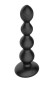 Черная анальная виброцепочка с ротацией и пультом ДУ - 17,7 см. Черная анальная виброцепочка с ротацией и пультом ДУ - 17,7 см.
