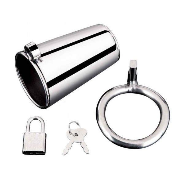 Серебристая сплошная клетка для фаллоса Ultimate Cock Tease Cage Серебристая сплошная клетка для фаллоса Ultimate Cock Tease Cage